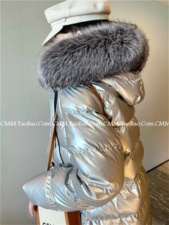 Extra Thick 90% White Goose down Jacket for Women, Mid-Length, 2025 Winter New Style, Imported Fox Fur Collar, Thickened Hooded Coat