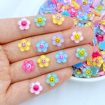 50Pcs New 9mm Cute Mini Flower Resin Figurine Crafts Flatbac