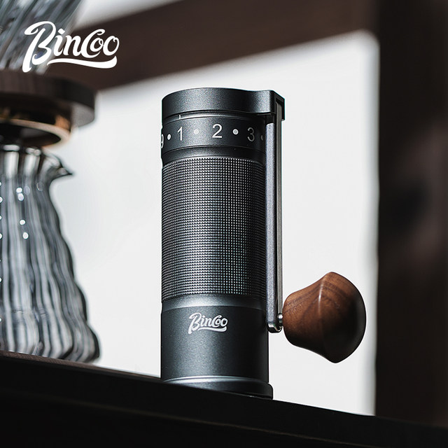 Bincoo ມື grinder ກາເຟກ້ອນມີດກາເຟຫມາກຖົ່ວ grinder ມື grinder ການປັບພາຍນອກ Portable foldable