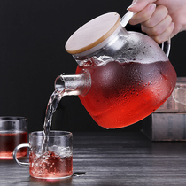 Glass teapot heat-resistant high-temperature cooking single pot thickened transparent household kettle set cold water pot Japanese-style