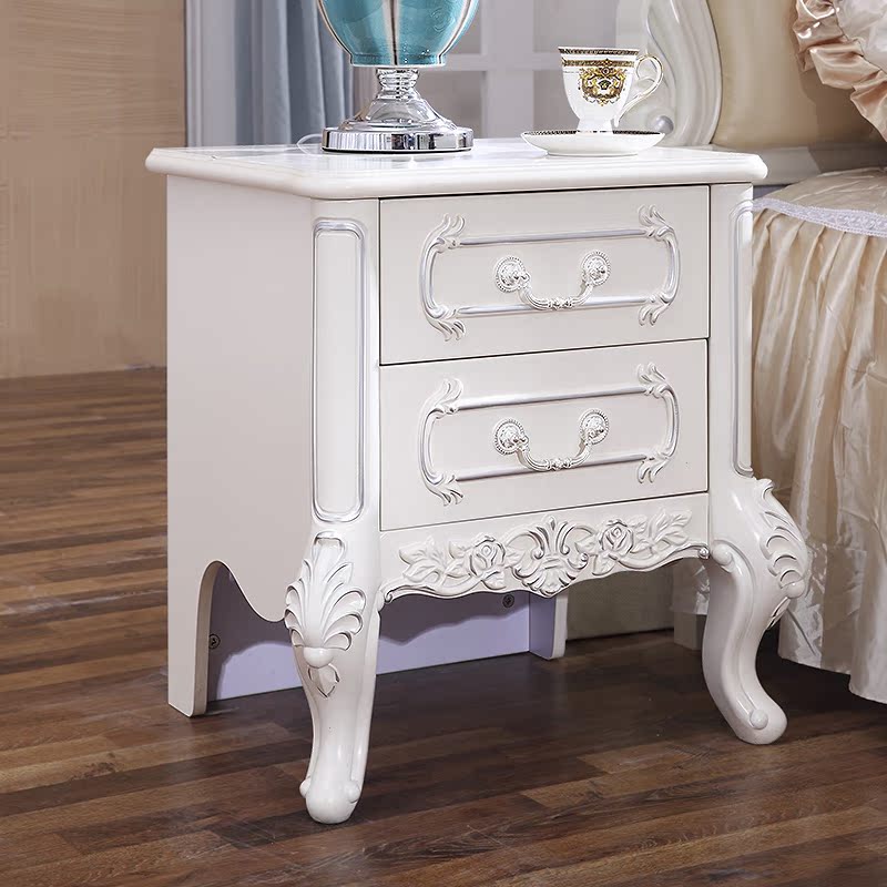 Usd 293 93 European Style Bedroom Bedside Cabinet Paint Solid Wood European Style Bedroom Bedside Cabinet Paint Solid Wood Simple Modern Storage Drawer French White Embly