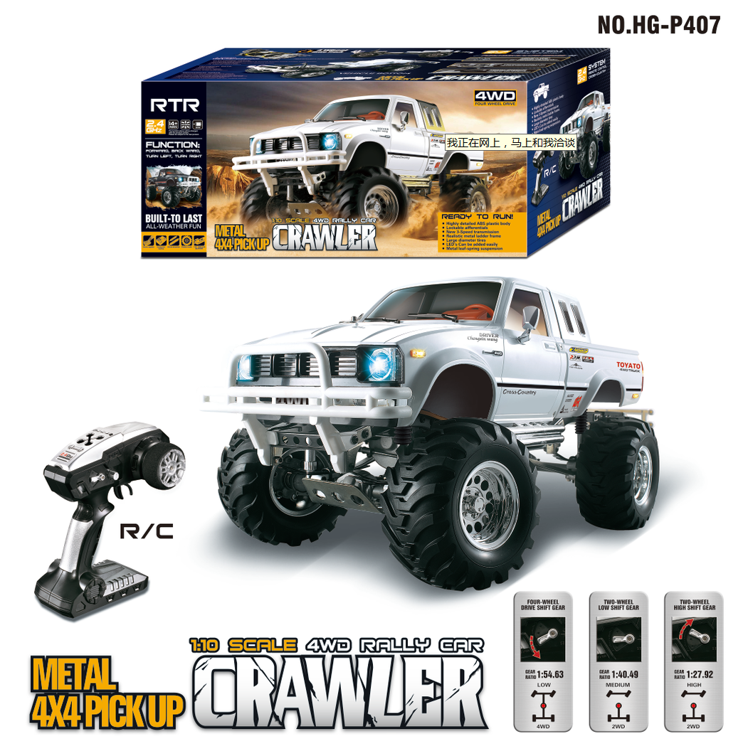 Игрушка, радиоуправляемая машина, внедорожник с 4WD, внедорожник, P407, масштаб 1:10, может взбираться, подарок на день рождения