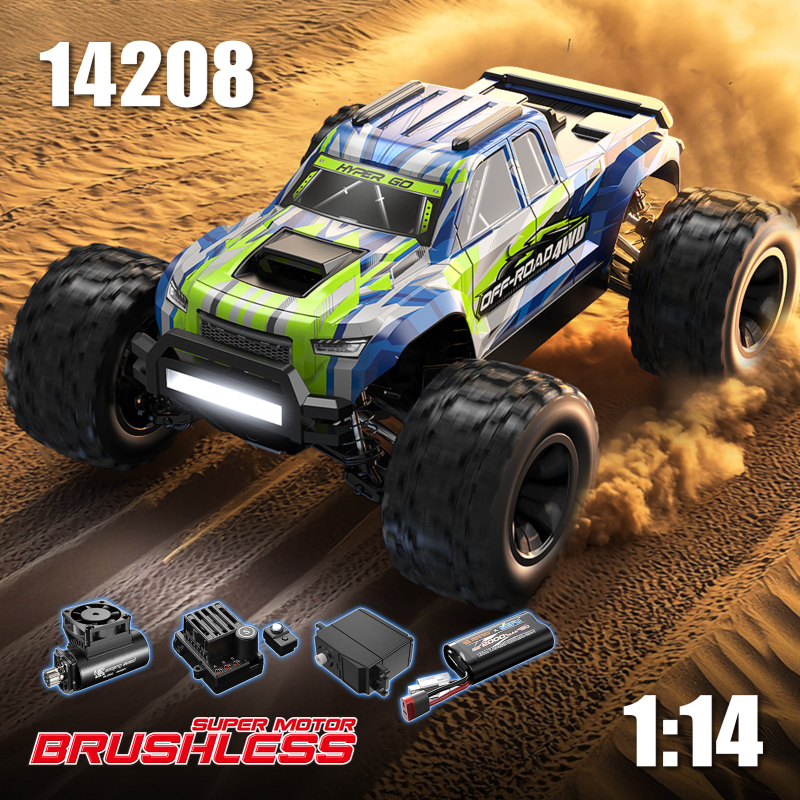 Meijiaxin 14208 Brushless Rc Remote Control Car Hyper Go High-Speed Car 1/14 2.4g Boys' Four-Wheel Drive Off-Road Vehicle