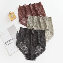 Lady high - waist lady triangle underhead sexy loose leg fat mm 200 pounds thin