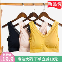 Large code No steel ring Underwear Beauty Back Lace Hollowed-out Breast Elastic Greatly Breast Bra Defense 200 catty