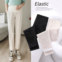Real shot 8528# pregnant women pants Spring and Autumn wear fashion leggings autumn winter casual pants tide mom trousers