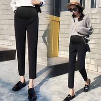 Pregnant woman 90% Little Western pants Spring straight tube casual Toabdominal pants with loose pregnant woman pants