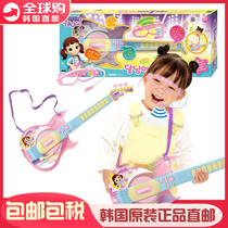 韩国儿童太伶美音乐LED吉他初学者按键式弹奏麦克风过家家玩具