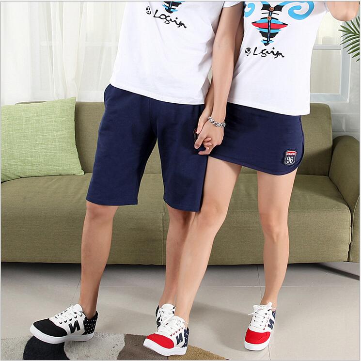 2018 mùa hè mới kích thước lớn màu xanh đen gia đình của ba gia đình cha mẹ và con quần short cotton mẹ váy váy ngắn