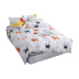 Hàn Quốc ins tươi và đơn giản hoạt hình dễ thương bông 1.5 / 1.8m gia đình bốn giường bông ¾ - Bộ đồ giường bốn mảnh bộ chăn ga gối đệm cưới Bộ đồ giường bốn mảnh