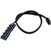 12V GRB 10%-5 HUB extension extender power fan braided network cable length 35CM