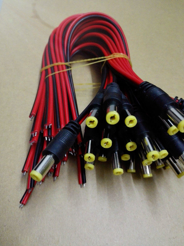 Power supply line plug male head monitor DC power cord centralized for power connector wire power DC male connector