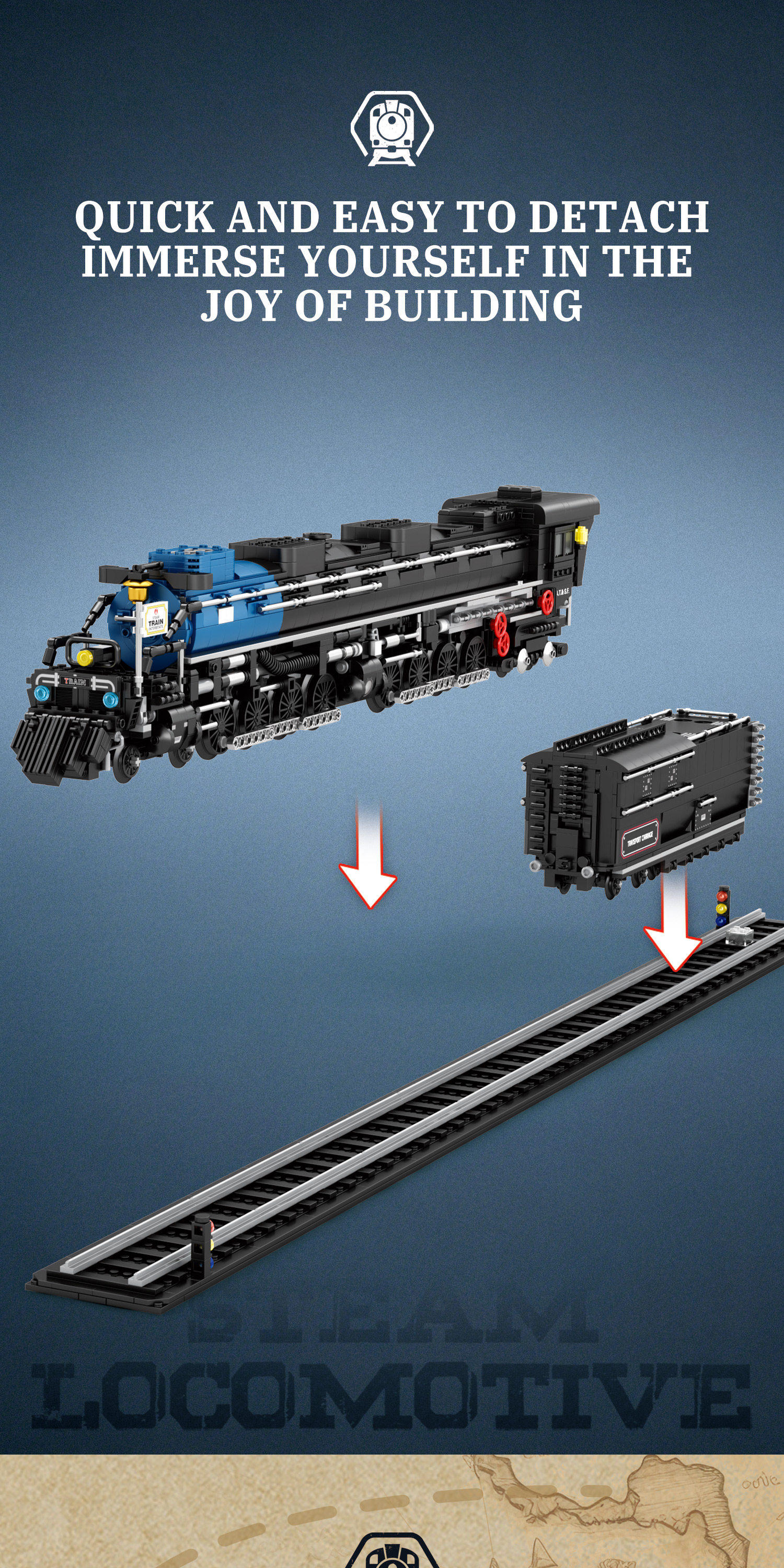 USD 52.08 - Reobrix 66805 American Big Boy Steam Train - m