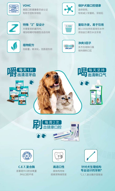 Vic Compound Enzyme Cleansing Tablets Pet Dog Bichon Teddy Pomeranian Husky Pet Fresh Breath Dog Dog Snacks - Đồ ăn vặt cho chó