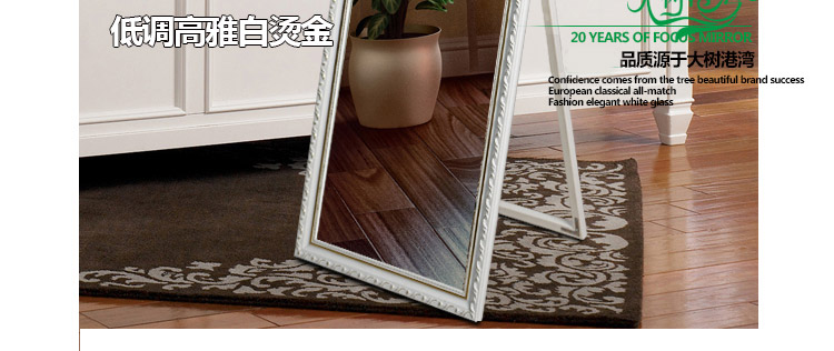 Cây lớn bến cảng mới châu Âu cửa hàng quần áo đơn giản gỗ rắn gương gương chiều dài đầy đủ gương phù hợp gương sàn - Gương gương toàn thân