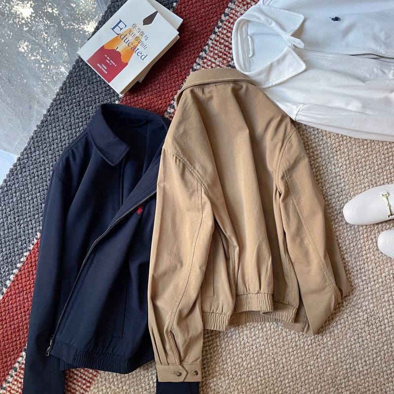 Classic Old Money American Retro Style ~ Stylish and Practical Women's 3-Color Veteran Zipper Jacket for Autumn
