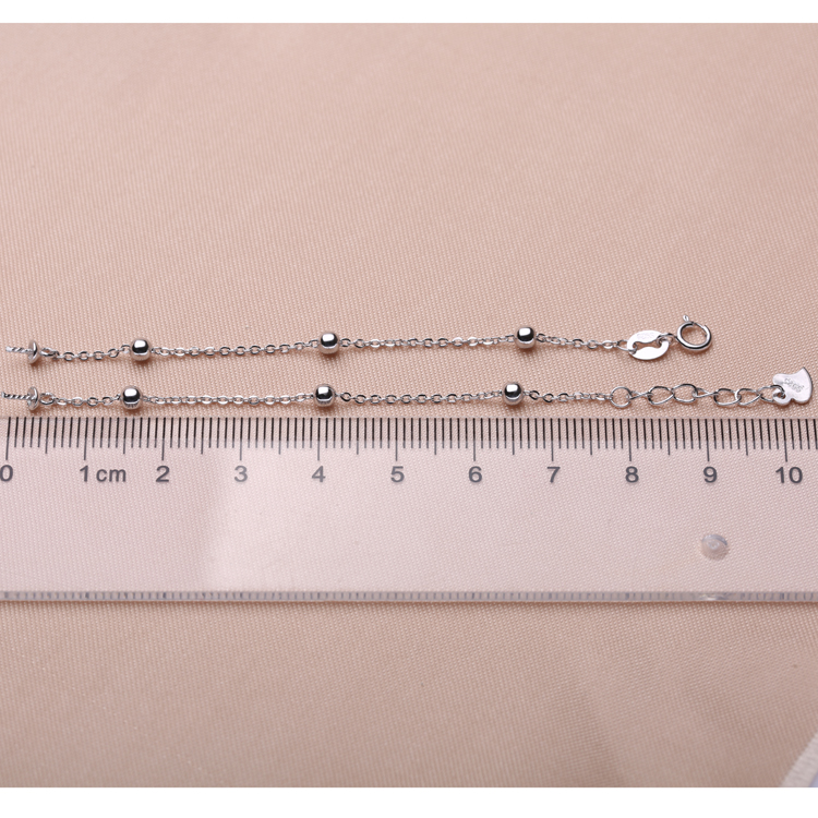 Phụ kiện DIY S925 Bạc Ngọc trai tự nhiên K Vàng với Vòng đeo tay Vòng tay Vòng tay Trang sức vòng một lớp - Vòng chân lắc chân vàng trắng
