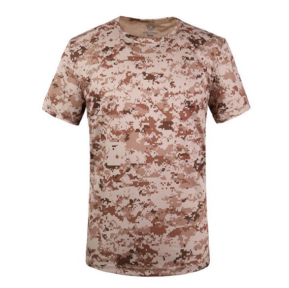 Summer military fan outdoor tactical men's top American cp camouflage round neck short sleeve quick-drying T-shirt Python pattern training suit