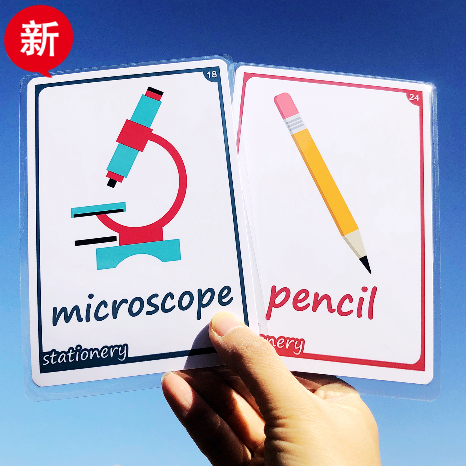 Stationery Stationery English Learning Supplies Word Flash Card for Young Children English Textbook Classroom Decoration