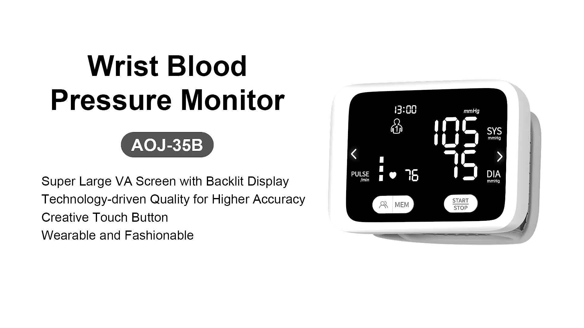 Wrist Tensiometro Digital Bp Machine Blood Pressure Meter Bp Monitor