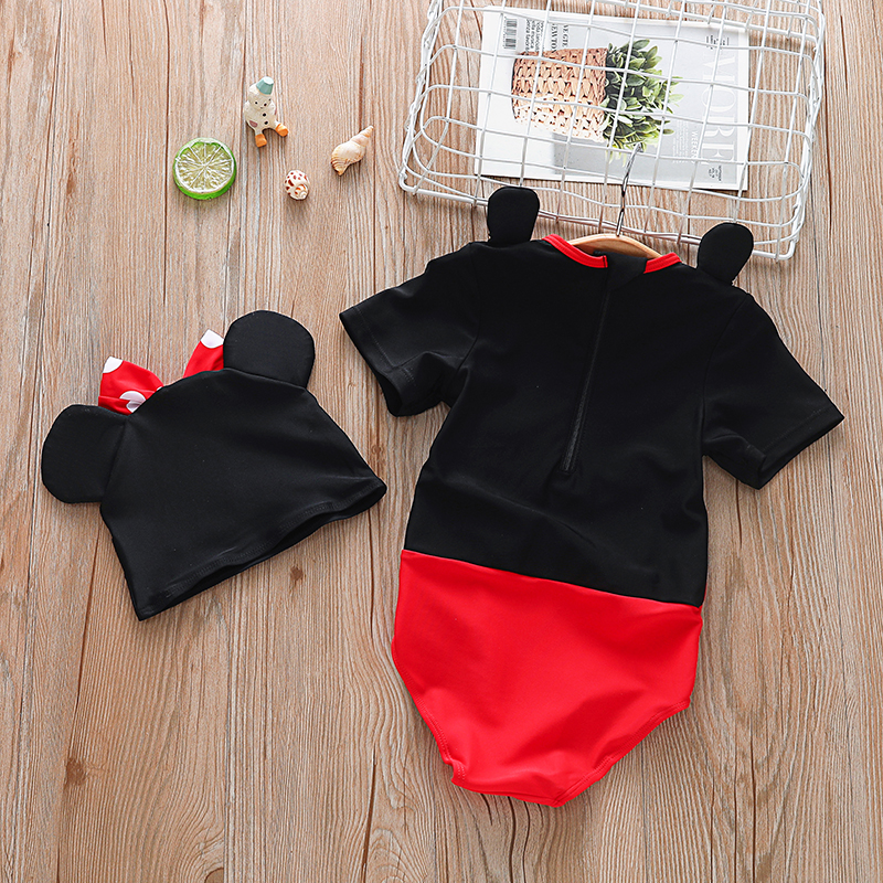 Minnie Mickey Người mẫu ba chiều trẻ em gái mặc đồ bơi nam và nữ dễ thương áo tắm một mảnh - Bộ đồ bơi của Kid đồ bơi trẻ em nữ 10 tuổi