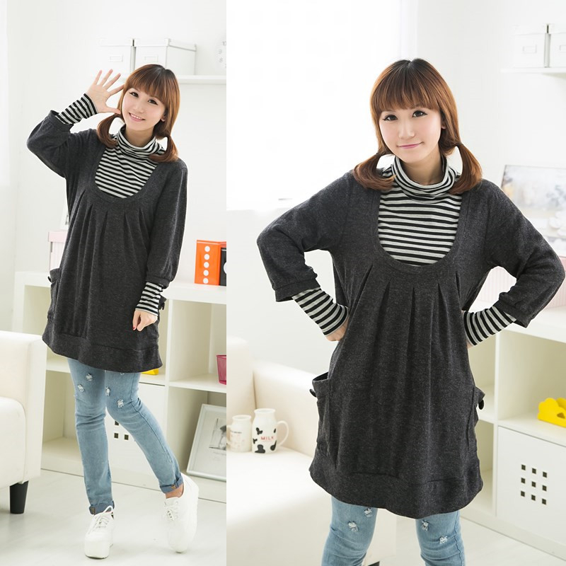 出口日本的时尚之选：孕妇背心裙套装B438