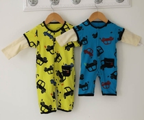 Day Single Combed Pure Cotton Infant Long Sleeve Reptile Long Sleeve Dress Car Pattern One-piece Suit A101