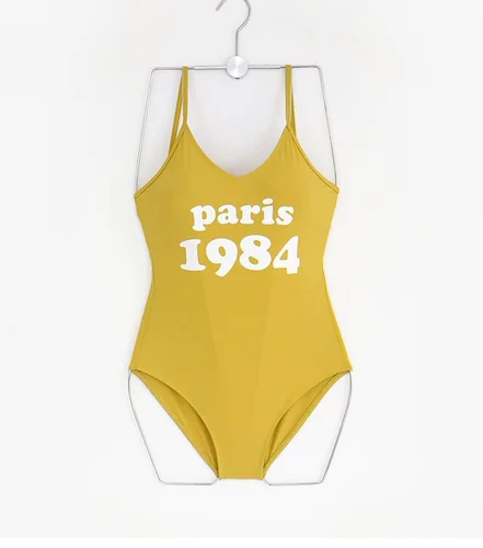 Темный сексуальный купальник с буквами, топ с чашечками без рукавов, комбинезон, простой и элегантный дизайн