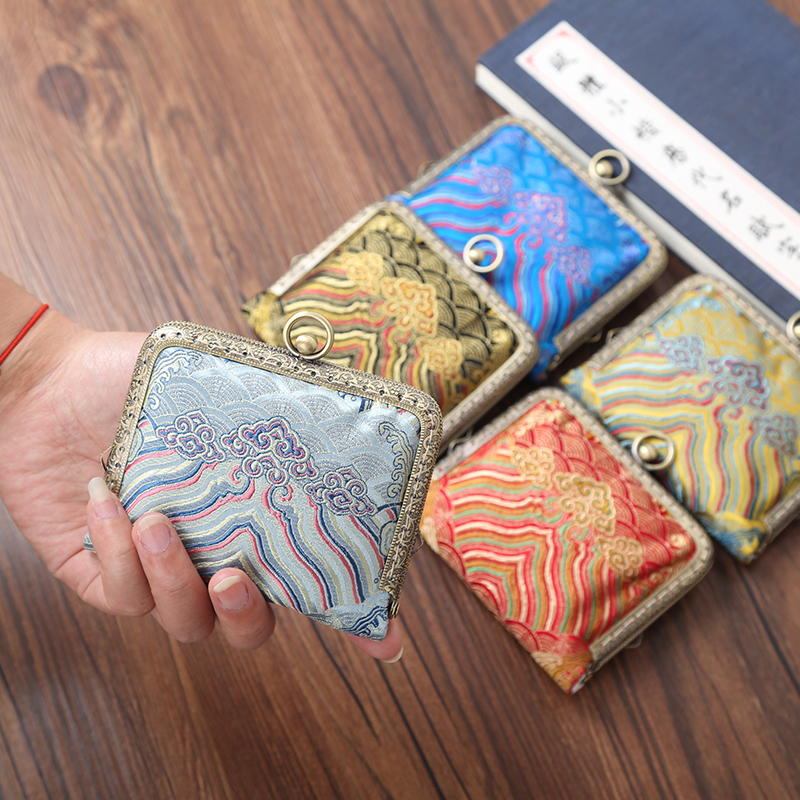 Credit card cover thin section ultra-thin bus meal card creative Chinese style put silver card bag women's anti-magnetic anti-theft brush storage