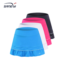 32e Womens summer sports skirt Tennis skirt Badminton skirt Panties with double lining anti-light