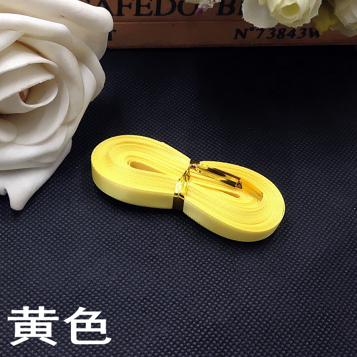 25 yard giá 6MM satin hai mặt ruy băng màu polyester rắn với ruy băng mã hóa DIY phụ kiện tóc đầu trang sức vật liệu phụ kiện - Phụ kiện tóc kẹp tóc nữ