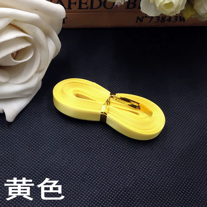 25 yard giá 6MM satin hai mặt ruy băng màu polyester rắn với ruy băng mã hóa DIY phụ kiện tóc đầu trang sức vật liệu phụ kiện - Phụ kiện tóc