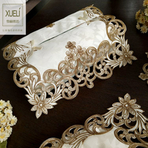 Paper towel set Tabletop tissue paper pumping set Pastoral fabric embroidery embroidery Light luxury Nordic American Chinese multi-color
