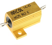Order aluminum case wire wound resistor ARCOL HS25 R02 K 25W R02 K