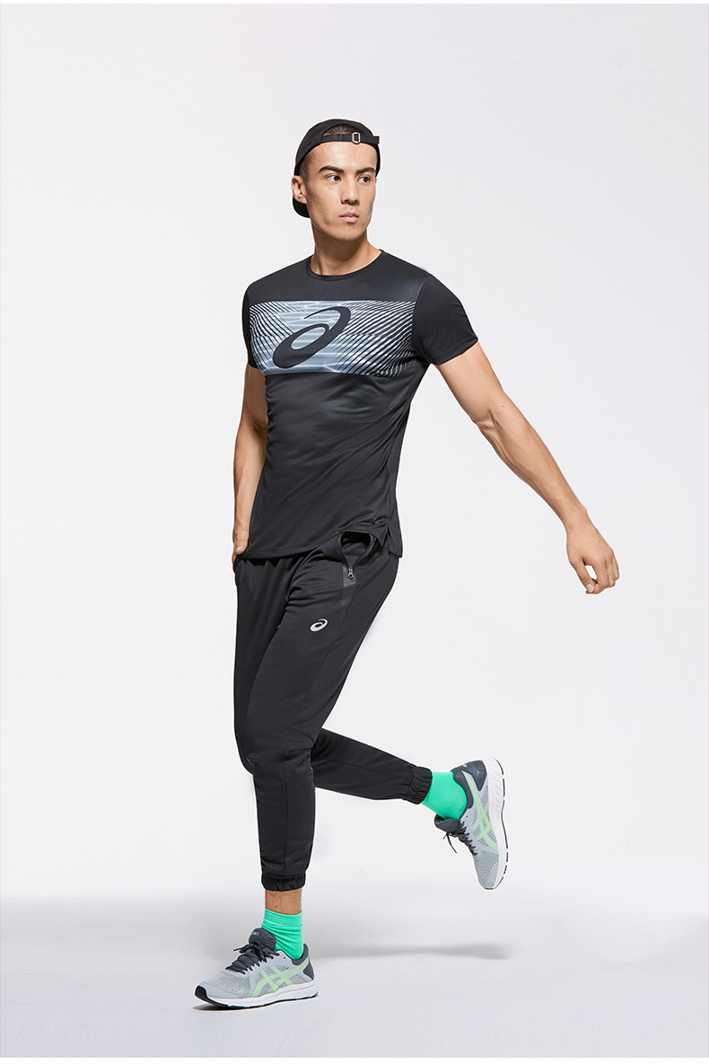 Áo phông nam ASICS yasehi in áo thun ngắn tay chạy thể thao 2031A604-100 - Áo phông thể thao áo thun anta