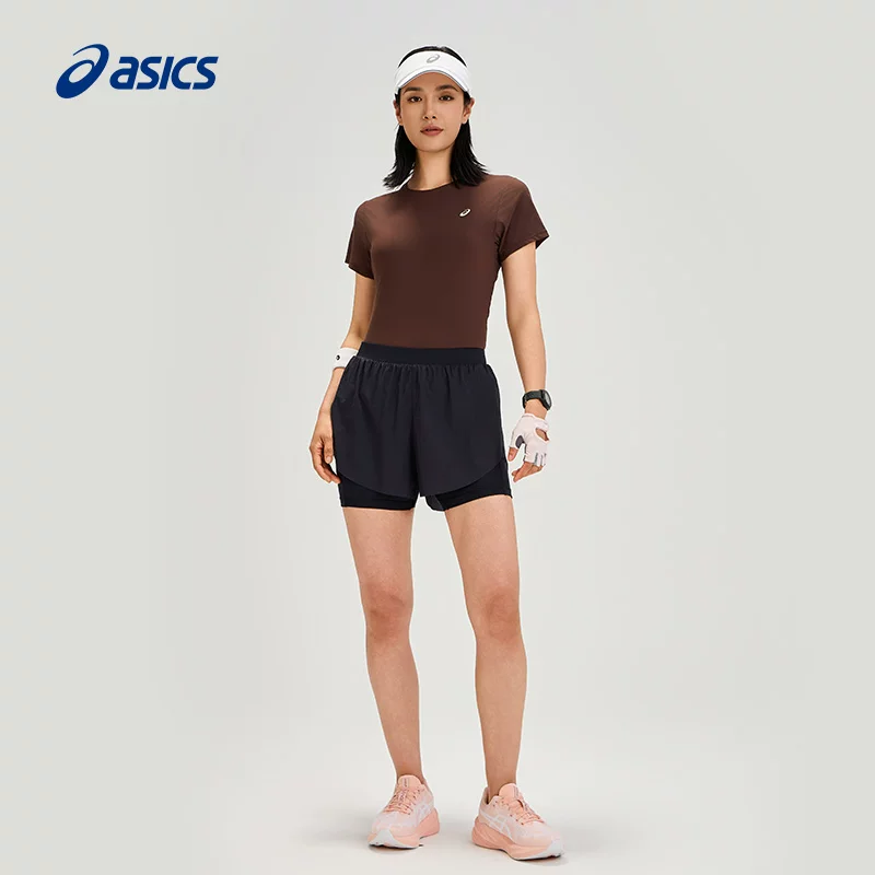 Asics, ретроотражающие дышащие спортивные шорты, быстро сохнут, для бега