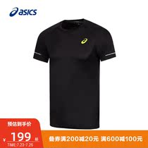 ASICS mens T-shirt Mens LITE-SHOW running color short-sleeved T-shirt 2011C142-001