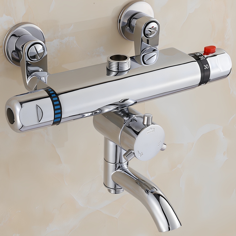 Thermostatic Mixing Valve Shower Set Hot and Cold Water Faucet Solar Water Heater Automatic Temperature Control Valve Switch