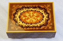 Italian Lady antique music box wooden clockwork full mechanical music box European art wood lacquer box