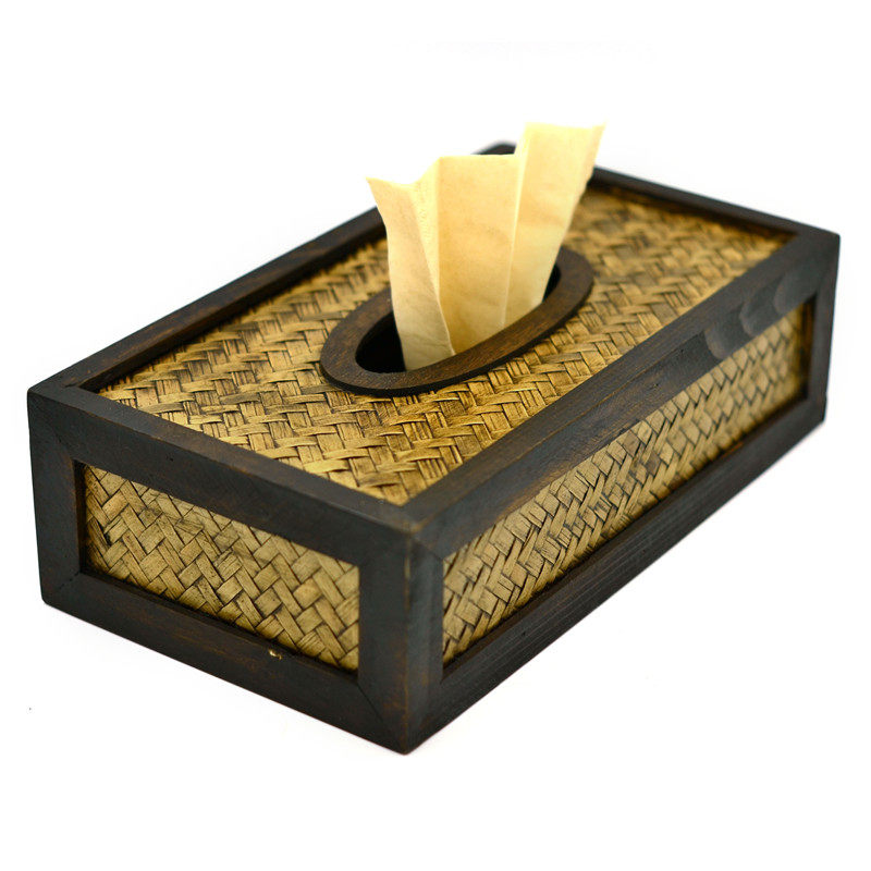 Thailand home accessories bamboo and wood woven tissue box decoration toilet paper box home living room creative dining room 110 toilet paper box