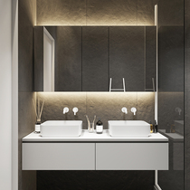 Rock Board Bath Room Cabinet Combination Modern Simple Toilet Wash Wash Basin Wash Basin washbasin Wash Basin Cabinet Combination Bathroom Cabinet