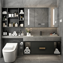 Custom rock plate integrated table basin Baths cabinet Composition Nordic light lavish toilet toilet table with prolonged hand washing table basin