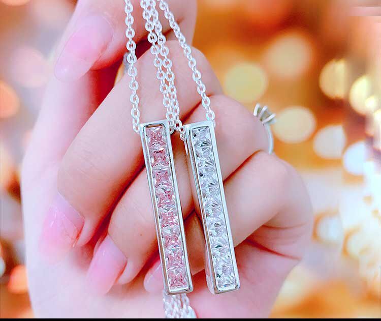 Thai Handicrafts Jewelry Baccarat Thai Court Spray Sterling Silver Necklace Diamonds Sogu Chain