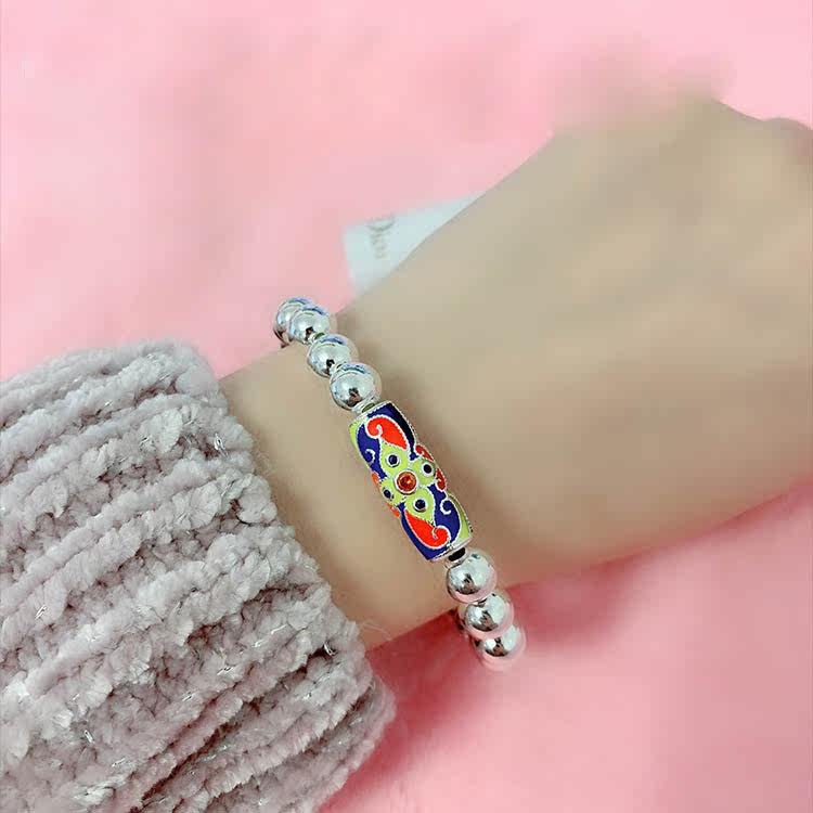 Thai craft card Buddhist brand True Phemy Lever Thai loft to be a pure silver enamel