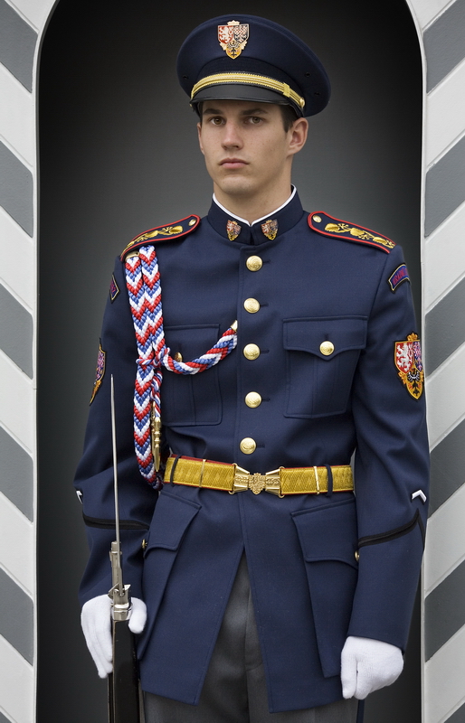 Uniform controls brand new military version Czech Prague Palace guards dress uniform Western-style wool
