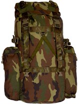 Used Italian military version of jungle camouflage mountain soldier special forces backpack 90L with frame