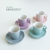 ins candy colored ceramic coffee cup matte matte matte black tea cup four cup saucer set ernesto gift box