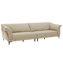 Gujia Home Big Hug Italian Minimalist Leather Sofa Feather Filled Leather Sofa Living Room 2024 New Style 1231