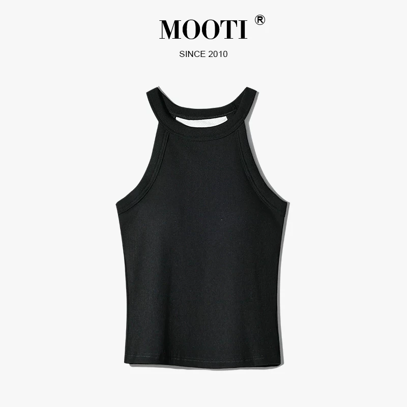 Топ (MOOTI) короткий трёхслойный с чашками, укороченный бюстгальтер, реглан-спинка, разные цвета