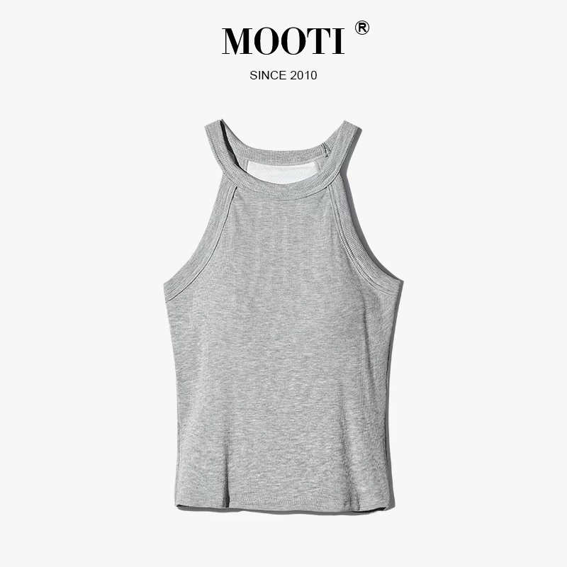 Топ (MOOTI) короткий трёхслойный с чашками, укороченный бюстгальтер, реглан-спинка, разные цвета